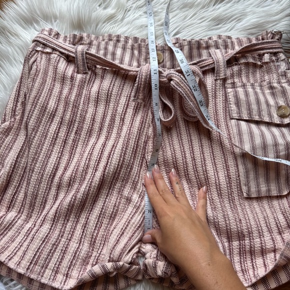 NWT Free People One Harriett Striped Shorts in Mauve Combo - Picture 10 of 11